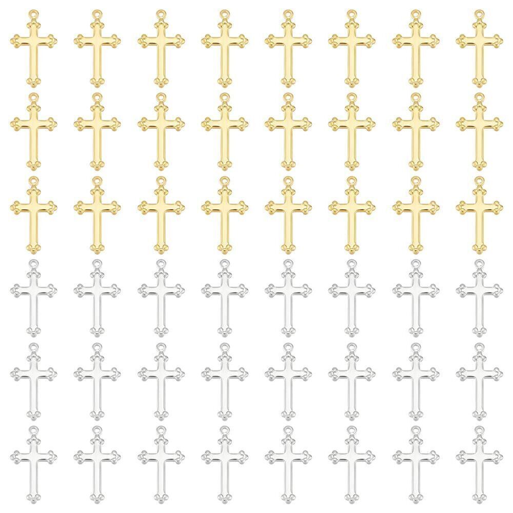 7667 about 100Pcs 2 Colors Cross Charms 17.5mm Mini Cross Pendants Easter